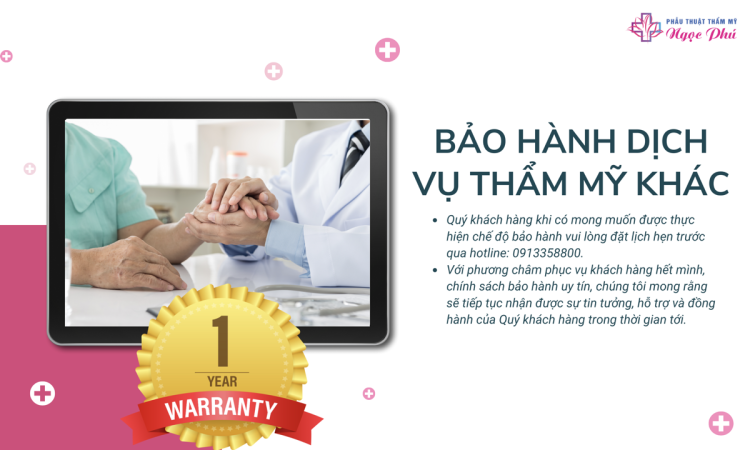 Chính sách bảo hành các dịch vụ thẩm mỹ khác