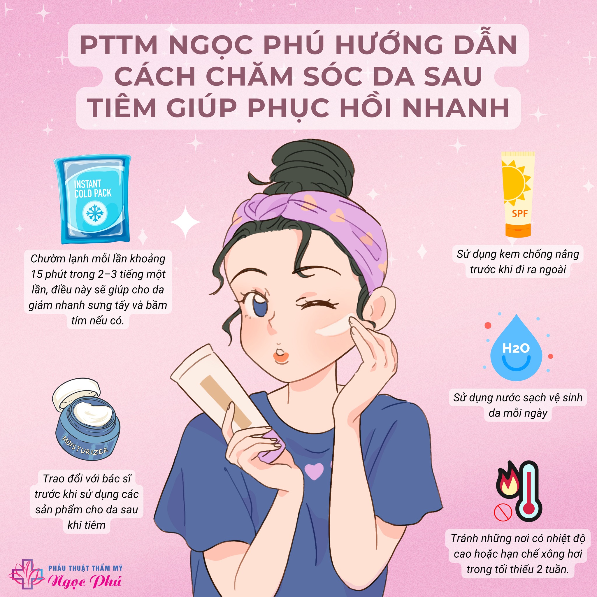 Thực hiện đúng cách chăm sóc da sau tiêm Meso tại nhà, giúp da trẻ hóa hiệu quả