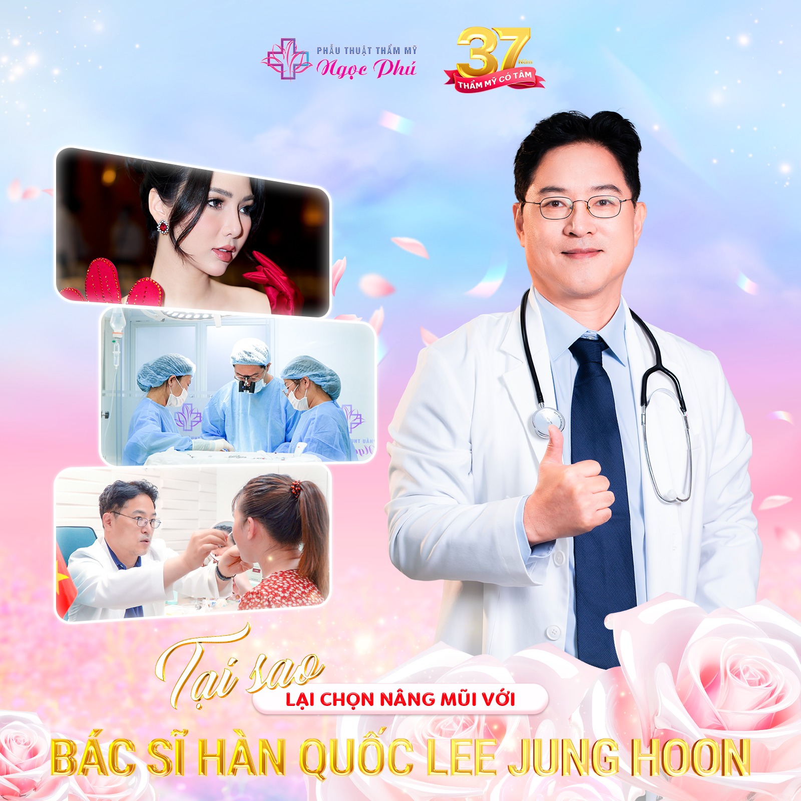 Nâng mũi chuẩn Hàn cùng bác sĩ Lee Jung Hoon